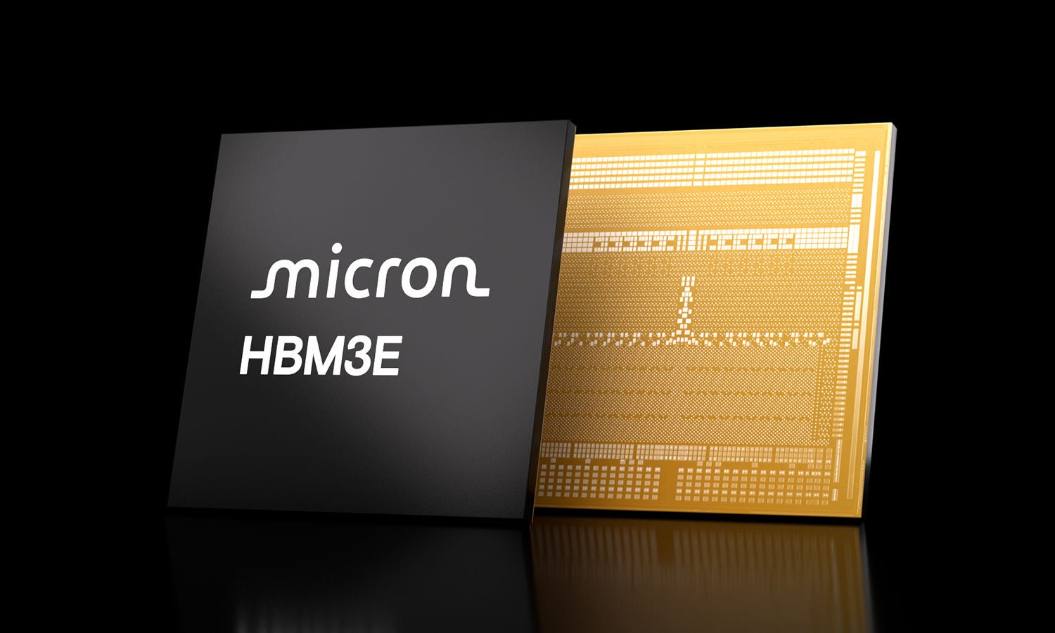 Product shot of Micron HBM3E product